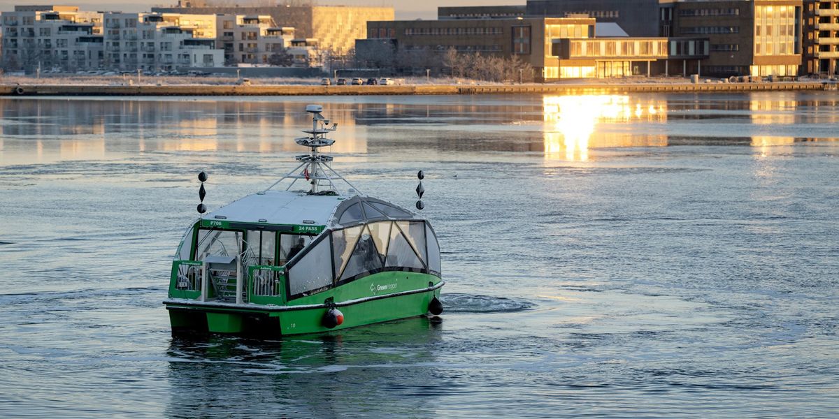 Denmark’s first driverless harbour bus sails using technology from DTU. Photo: Martin Dam Kristensen