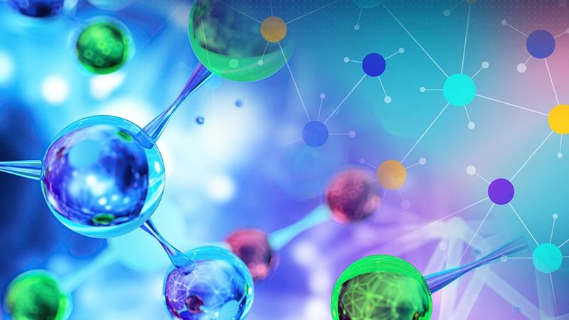 Nanoparticles coated with AI-generated peptides can act as sensors that signal if cancer-linked proteases are present in the body. Image: MIT News