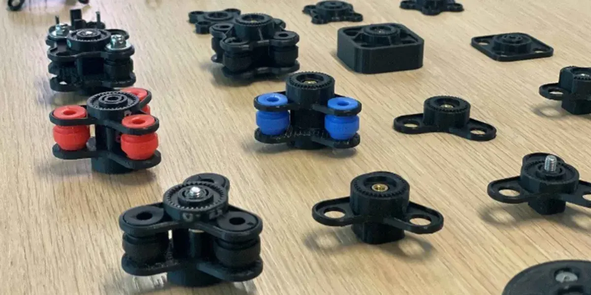 Some of the many prototypes 3D printed by Quad Lock