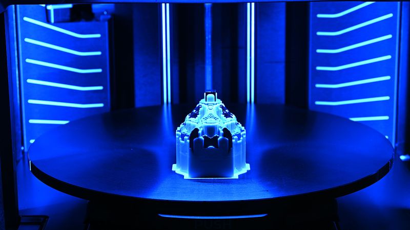 Research led by the University of Illinois Urbana-Champaign produced a new temperature dependent 3D-printed polymer composite that can react to its environment.   Image courtesy Weichen Li, Yue Wang, Tian Chen, Shelly Zhang and Science Advances, volume 9, issue 47, November 22, 2023.