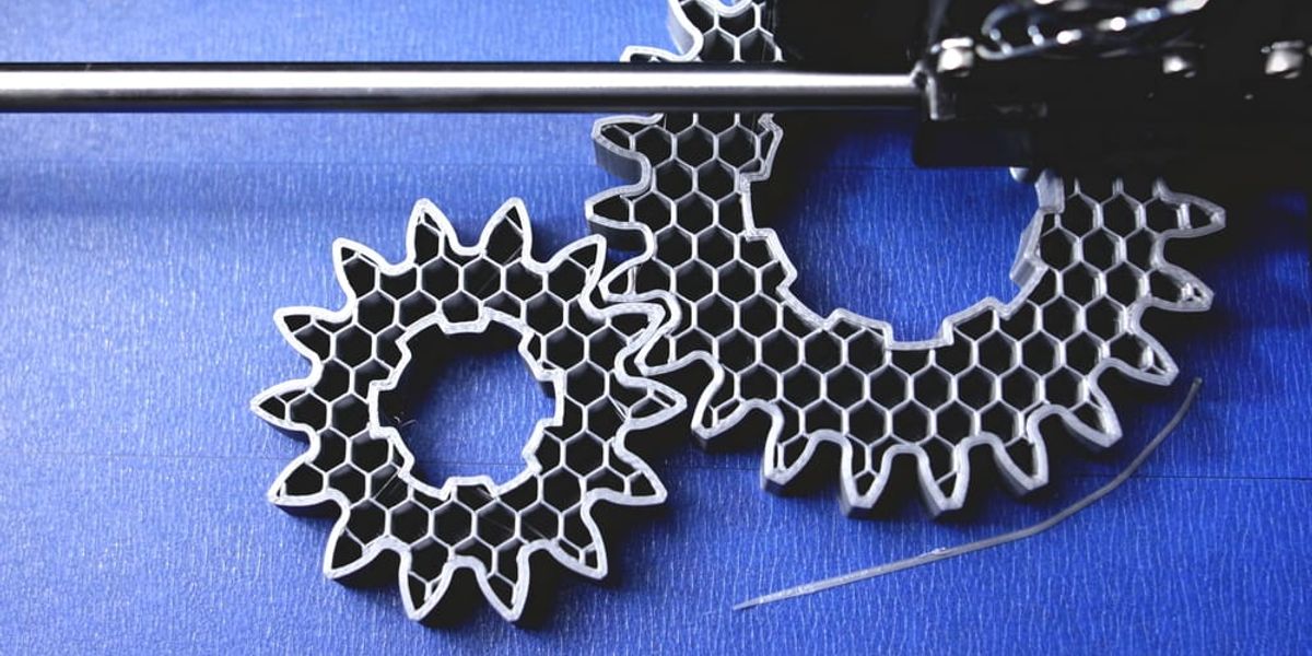 3D printed gears with honeycomb infill