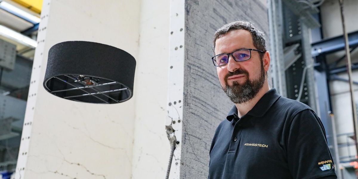 Samir Bouabdallah et le drone qu'il développe avec sa start-up© 2019 Alain Herzog