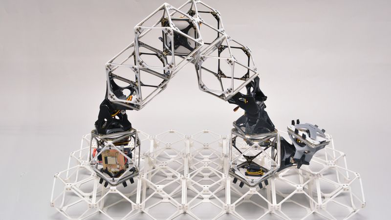 Researchers at MIT have made significant steps toward creating robots that could practically and economically assemble nearly anything, including things much larger than themselves, from vehicles to buildings to larger robots. The new system involves large, usable structures built from an array of tiny identical subunits called voxels (the volumetric equivalent of a 2-D pixel). Courtesy of the researchers