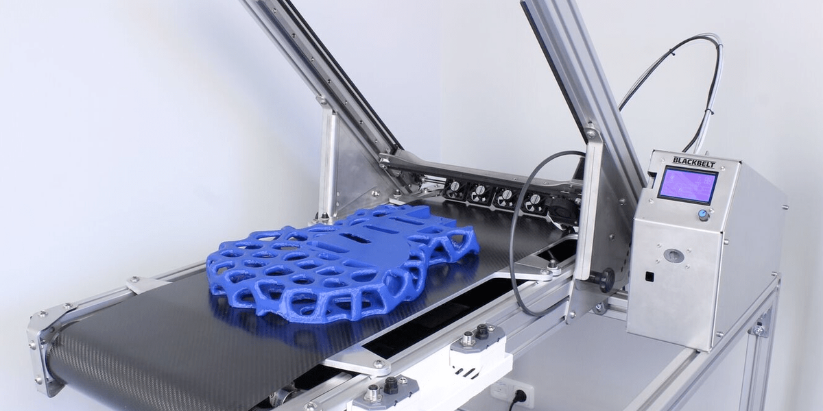 Conveyor belts can extend the build area of a 3D printer