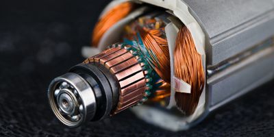 Rotor and Stator Detail of Electric DC Motor