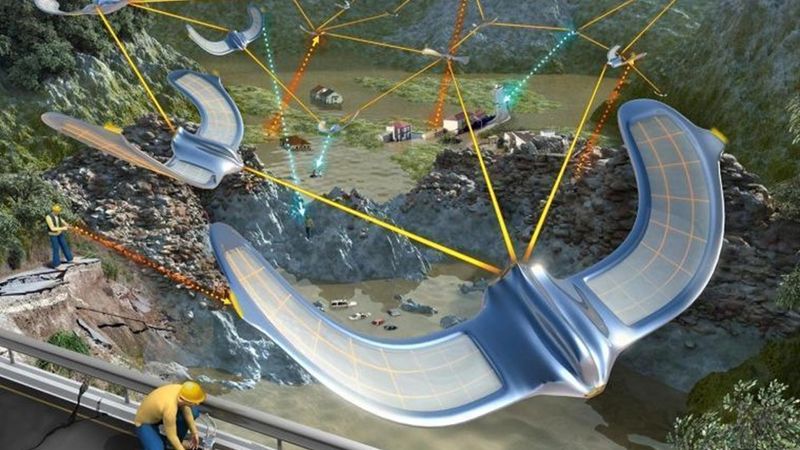 Swarm of micro air vehicles create a network (SMAVNET)