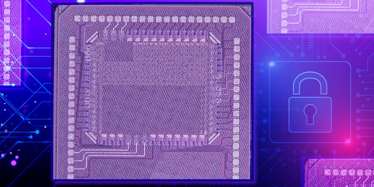 A new chip can efficiently accelerate machine-learning workloads on edge devices like smartphones while protecting sensitive user data from two common types of attacks — side-channel attacks and bus-probing attacks. Image: Chip figure courtesy of the researchers; MIT News; iStock.
