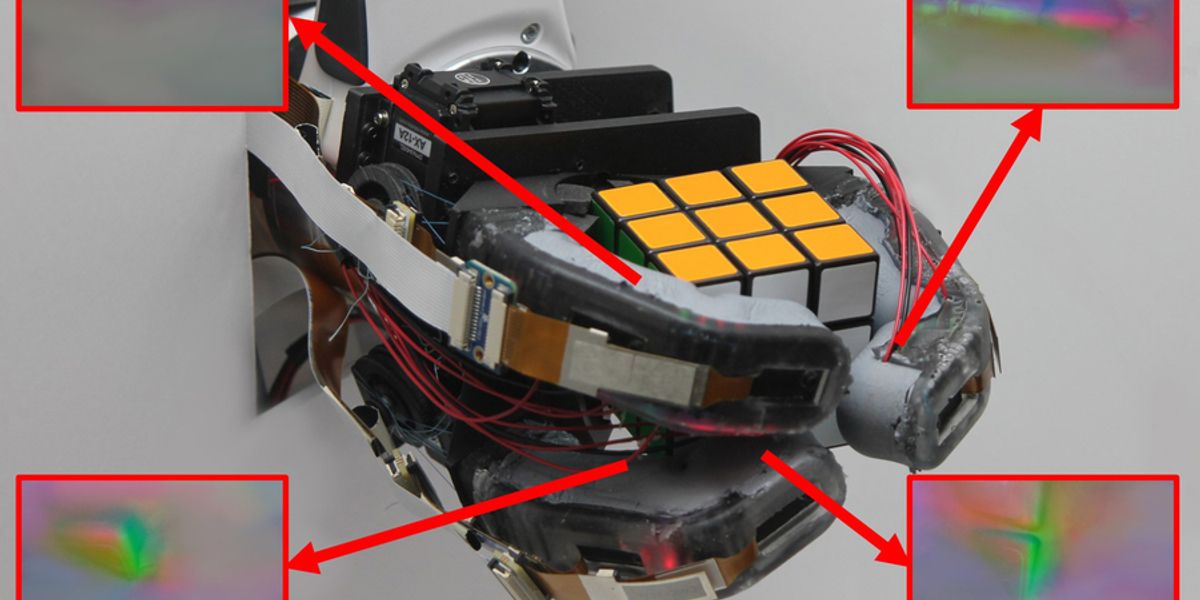 MIT researchers developed a soft-rigid robotic finger that incorporates powerful sensors along its entire length, enabling them to produce a robotic hand that could accurately identify objects after only one grasp. Image: Courtesy of the researchers