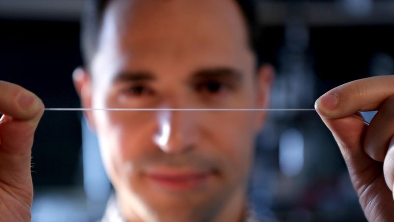 EPFL scientists have found a fast and simple way to make super-elastic, multi-material, high-performance fibers. Their fibers have already been used as sensors on robotic fingers and in clothing. This breakthrough method opens the door to new kinds of smart textiles and medical implants.