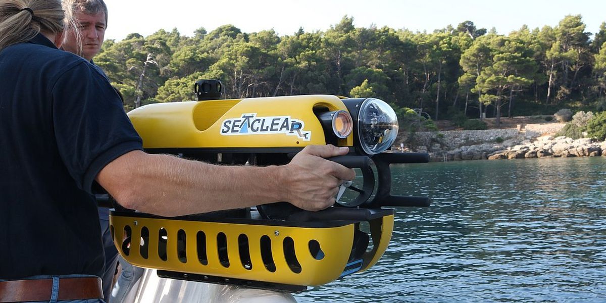 The robot of the SeaClear Project is able to detect and collect underwater litter. Image: The SeaClear Project