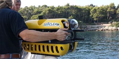 The robot of the SeaClear Project is able to detect and collect underwater litter. Image: The SeaClear Project