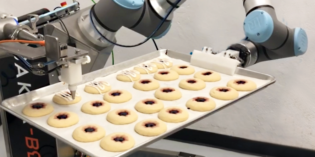 Baker-Bot Robotic Decorating and Tray Handling for Noms Cookies