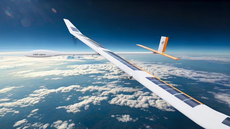 The high-altitude uncrewed platform HAP-alpha will be capable of ascending into the lower stratosphere – at approximately 20 kilometres altitude. Credit: DLR (CC BY-NC-ND 3.0)