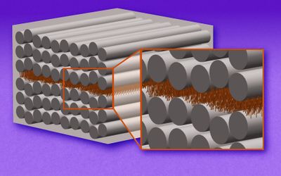 "Nanostitches" enable lighter and tougher composite materials