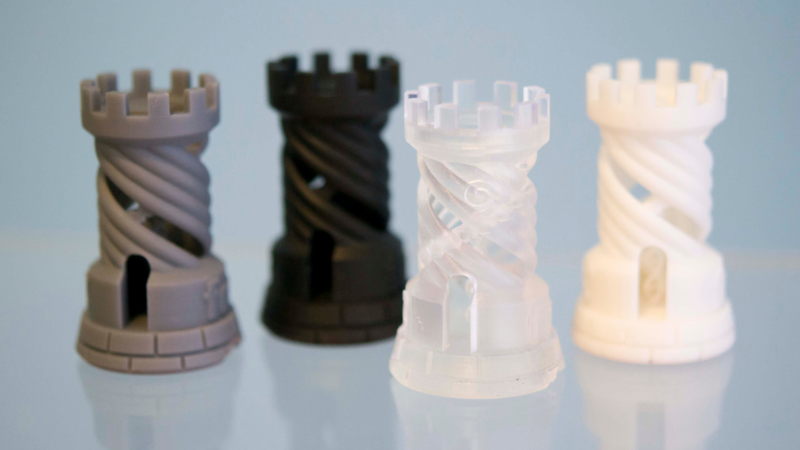 SLA printed objects with a smooth surface finish