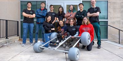 Cornell Nexus, a group of students from several colleges and majors, are designing and building an autonomous robot that will remove microplastics from the sand on beaches. Jason Koski/Cornell University