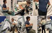 Eldercare robot helps people sit and stand, and catches them if they fall