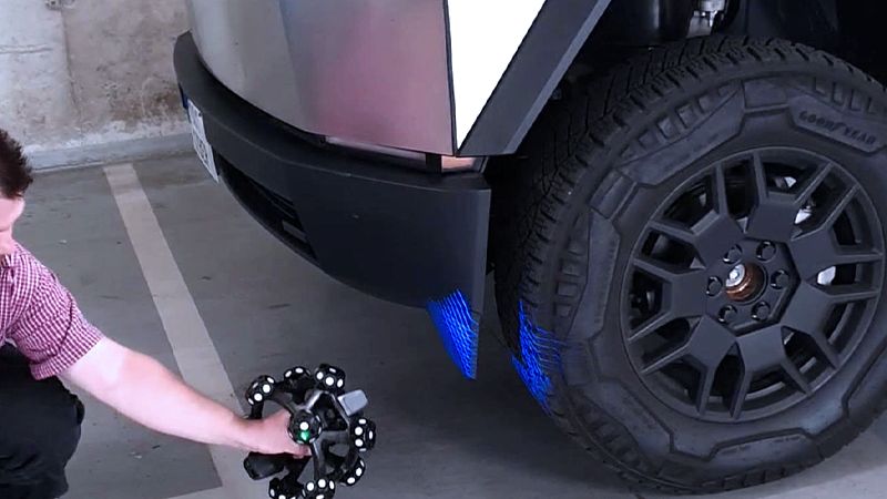 How SCANTECH's NimbleTrack Helps Design Custom Wide Body Kits for the Tesla Cybertruck