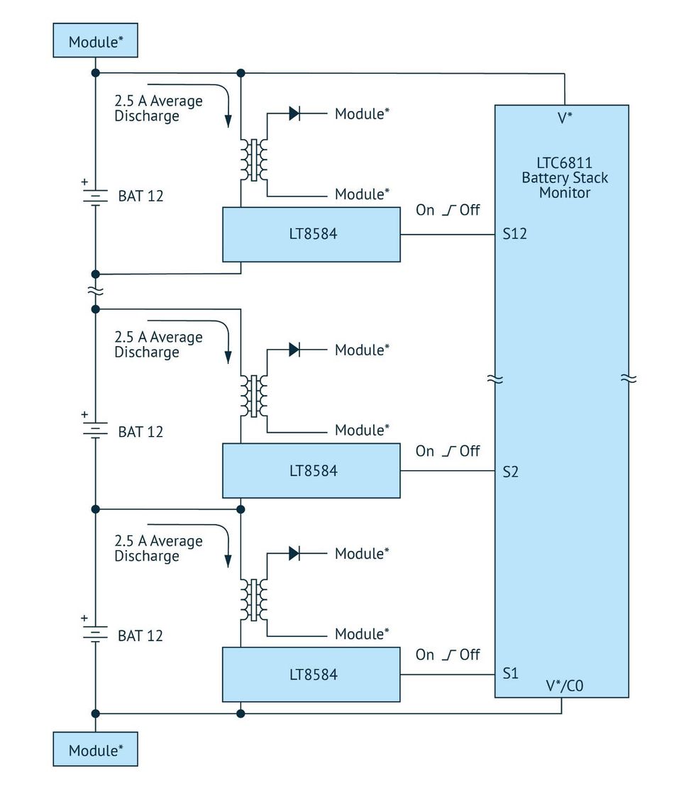 Battery Stack Monitor Maximizes Performance of Li Circuit Diagram