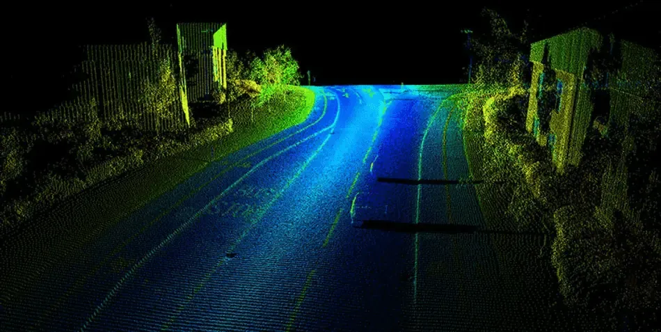 LiDAR provides a 3D point cloud