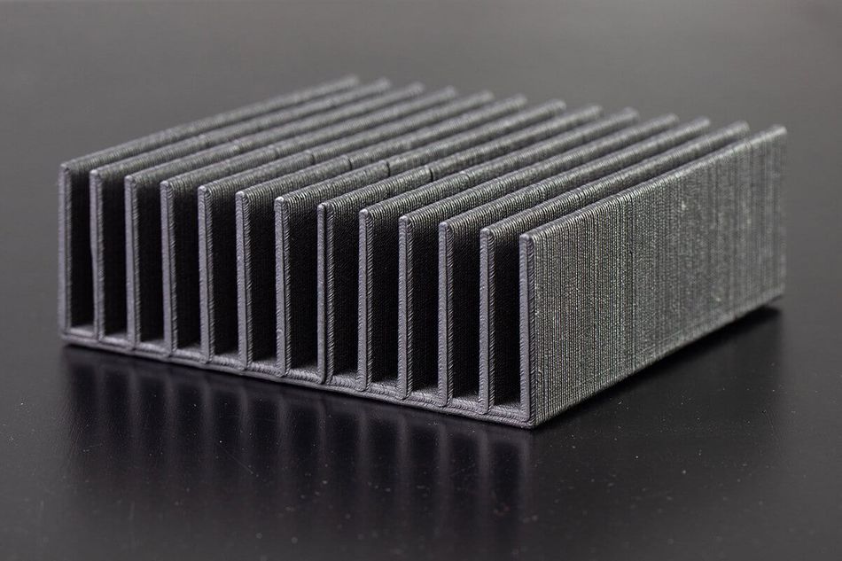 Heat sink printed with TCPoly Ice9 filament