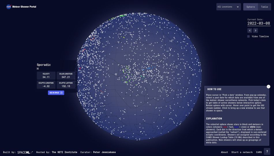 nasa all sky meteor camera