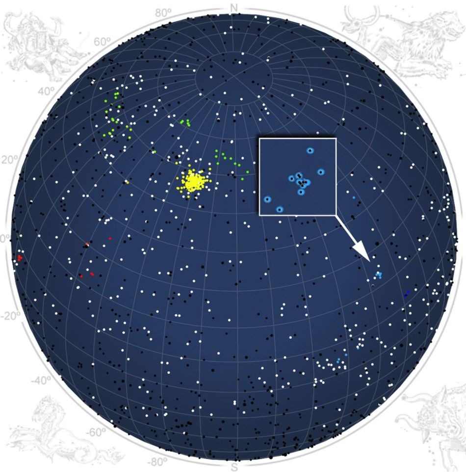 A visualization of a CAMS detection, showing a meteor shower detected in April 2019 which has been traced to a long-period comet detailed in the book "Histories of the Wars" published in 553 A.D.