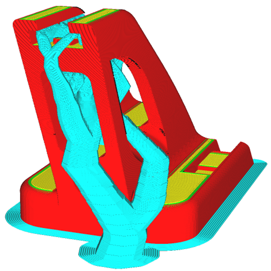 Cura 3D model with tree supports