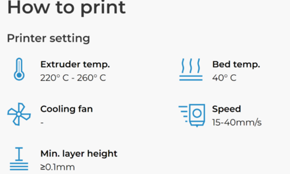 TPU print settings