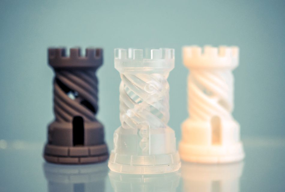 3D printed chess pieces
