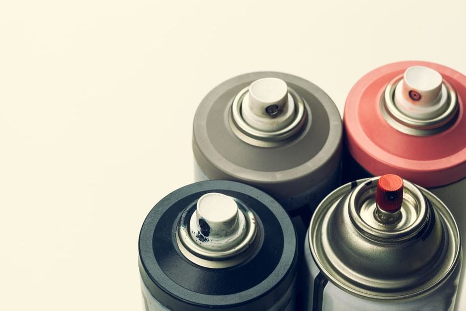 Spray paint cans