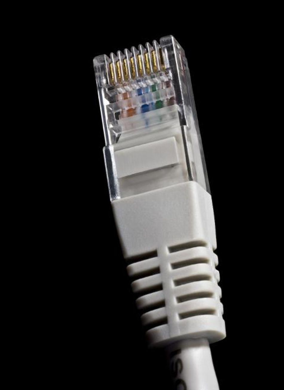 An Ethernet cable used by Modbus TCP/IP Protocol