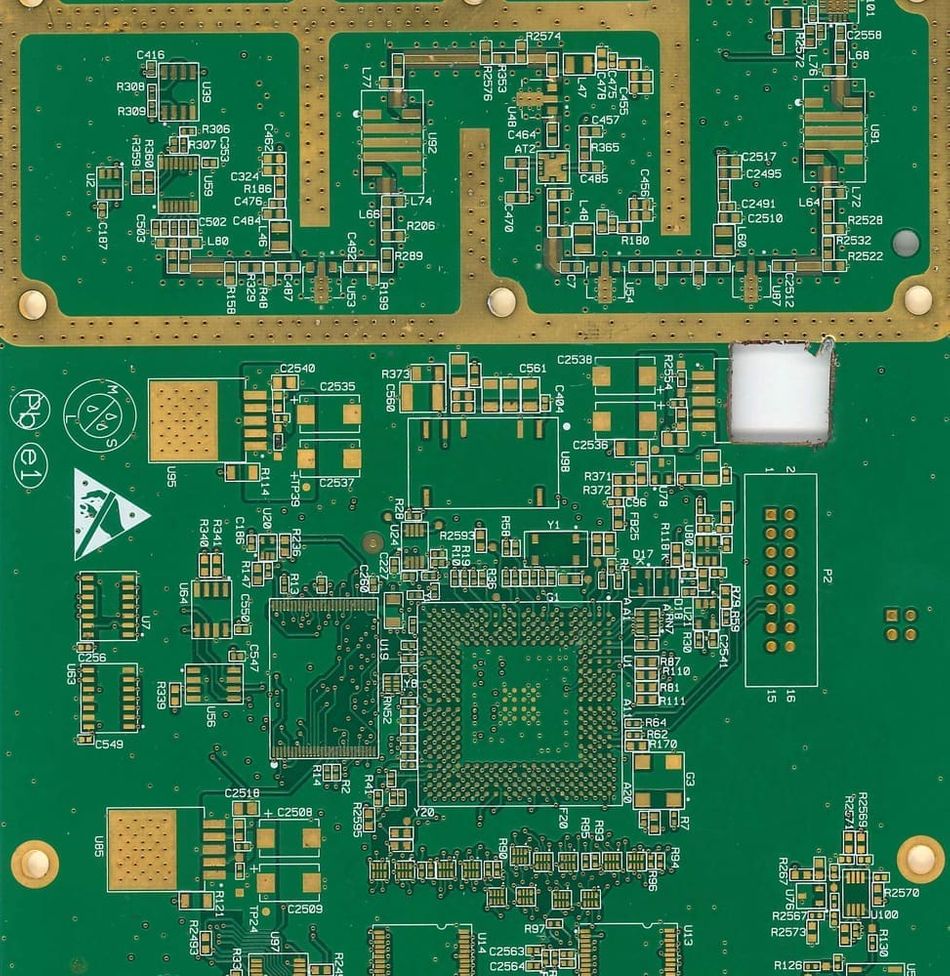 Green print circuit board, ENIG or gold surface finish