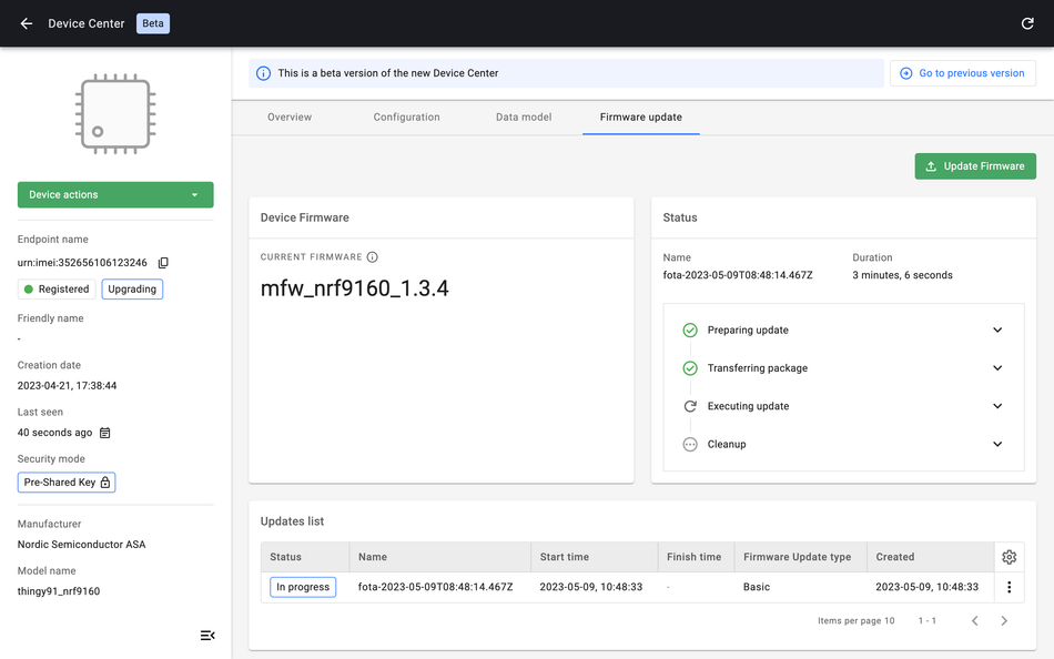 upgrading firmware example 