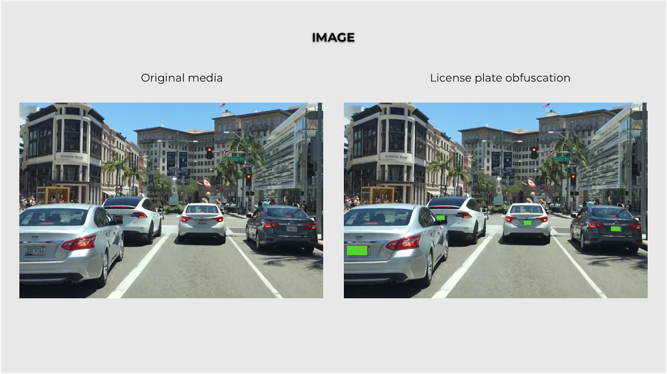Obfuscate license plates
