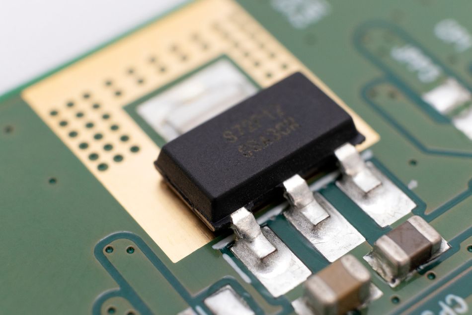 Transistor on an LCD TV printed circuit board