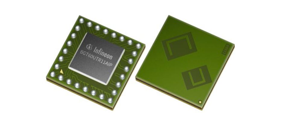 Infineon’s advanced radar sensors XENSIV™ 60 GHz BGT60UTR11AIP