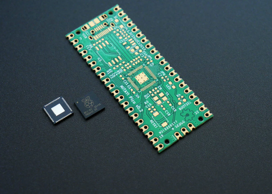 A cleanly separated PCB using the Mouse Bite Technique