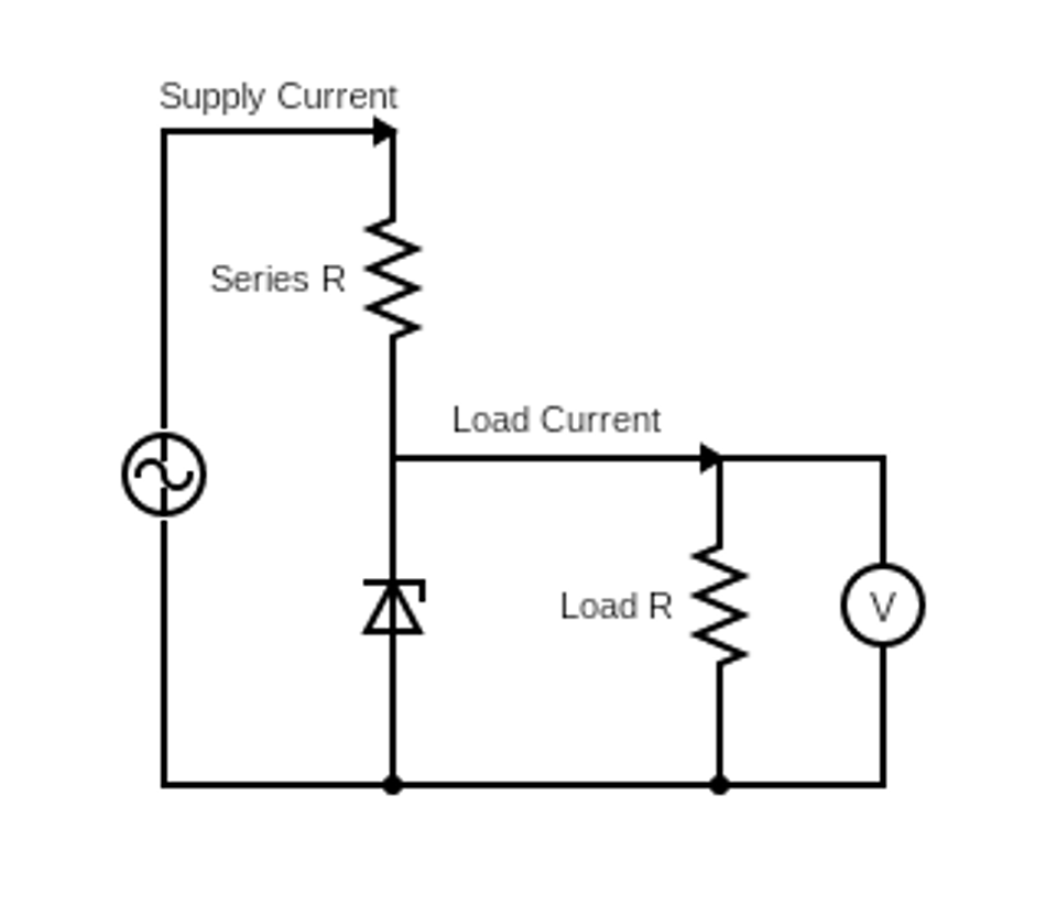 Voltage regulation circuit with Zener diode