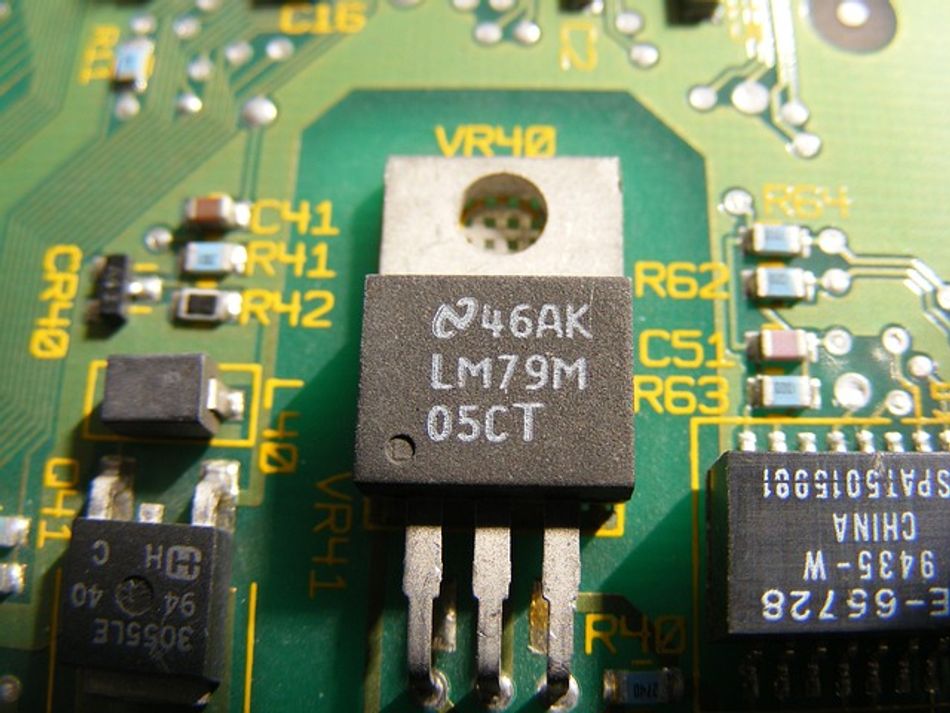 Transistor soldered on Printed Circuit Board