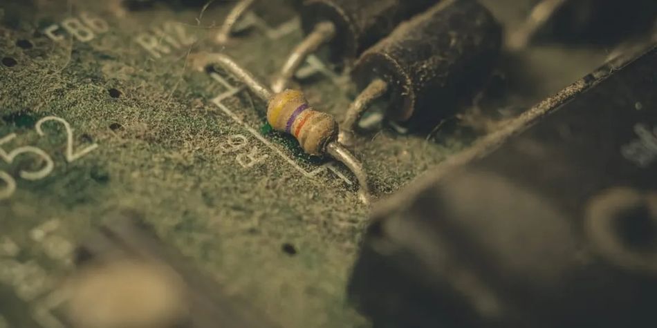 Dust and other contaminations on the surface of PCB assembly.