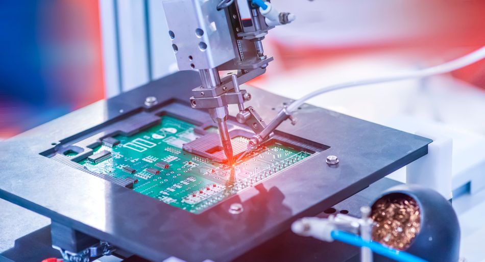 Automated Manufacturing Soldering of a Printed Circuit Board Assembly in EMS Industry