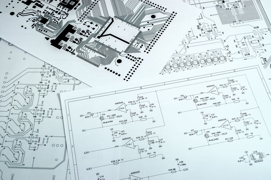 Schematic diagram for electronic circuit board