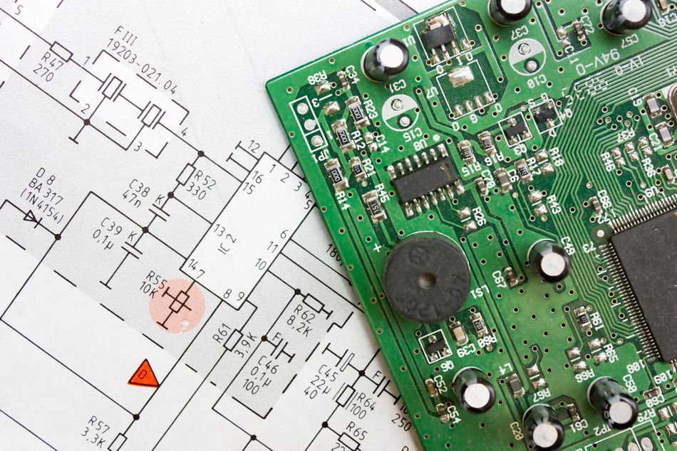 Schematic diagram - Design of electronic circuit and electronic board