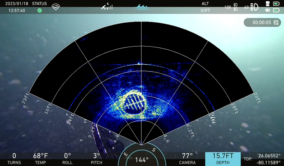 DEEP TREKKER SCREEN SHOT SONAR