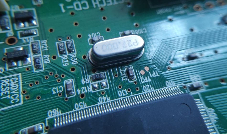 Modbus components on circuit board