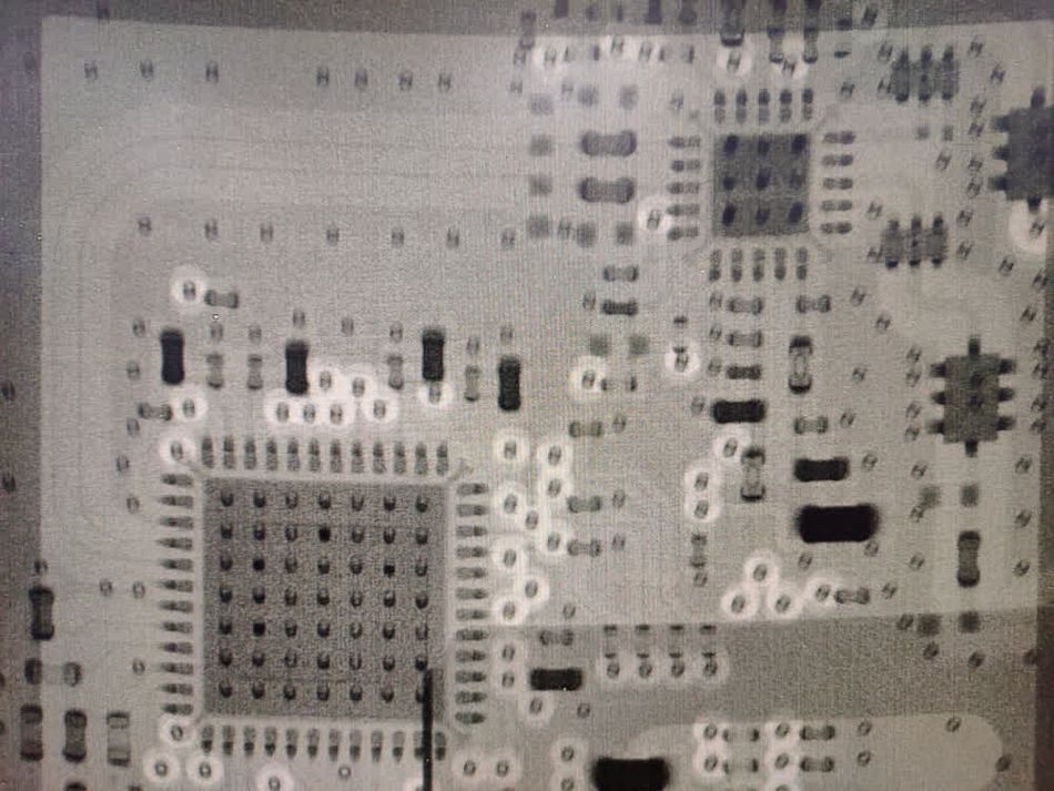 X-ray inspection of a PCB