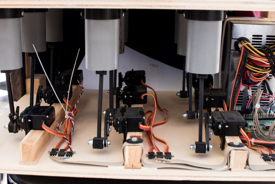 Servo Motors connected with a Microcontroller for Automatic Control of a Robotic Platform