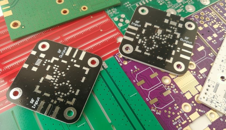 Multicolor Electronics Printed Circuit Board for Radio Frequency Projects