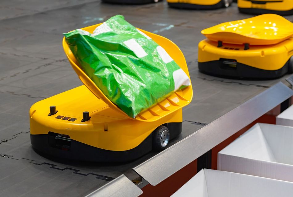 Warehouse Mobile Robot Sorter for Moving Goods to a Specified Storage Location